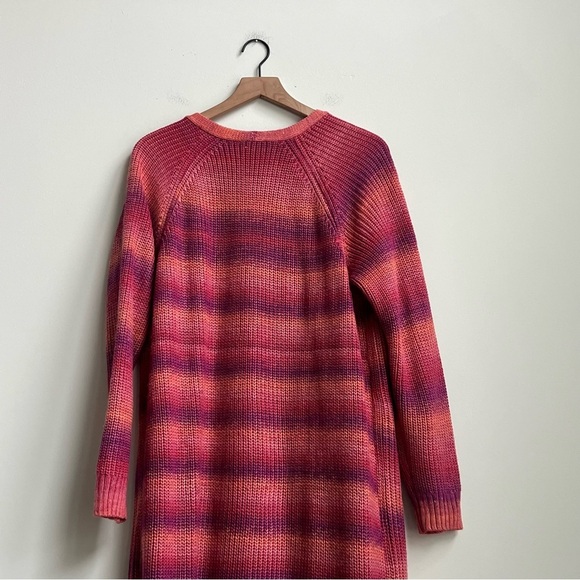 Lane Bryant Classic Open-Front Spacedye Cardigan Pink Bloom longline Rainbow - Picture 12 of 13